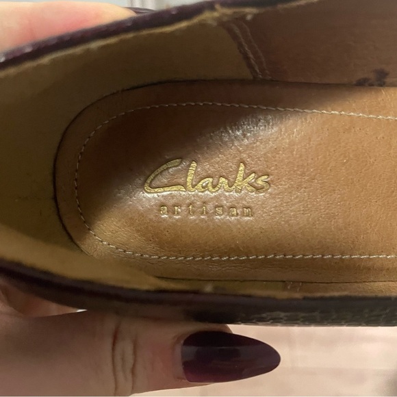 Clarks Deep Purple Wedge Shoes - Picture 4 of 12